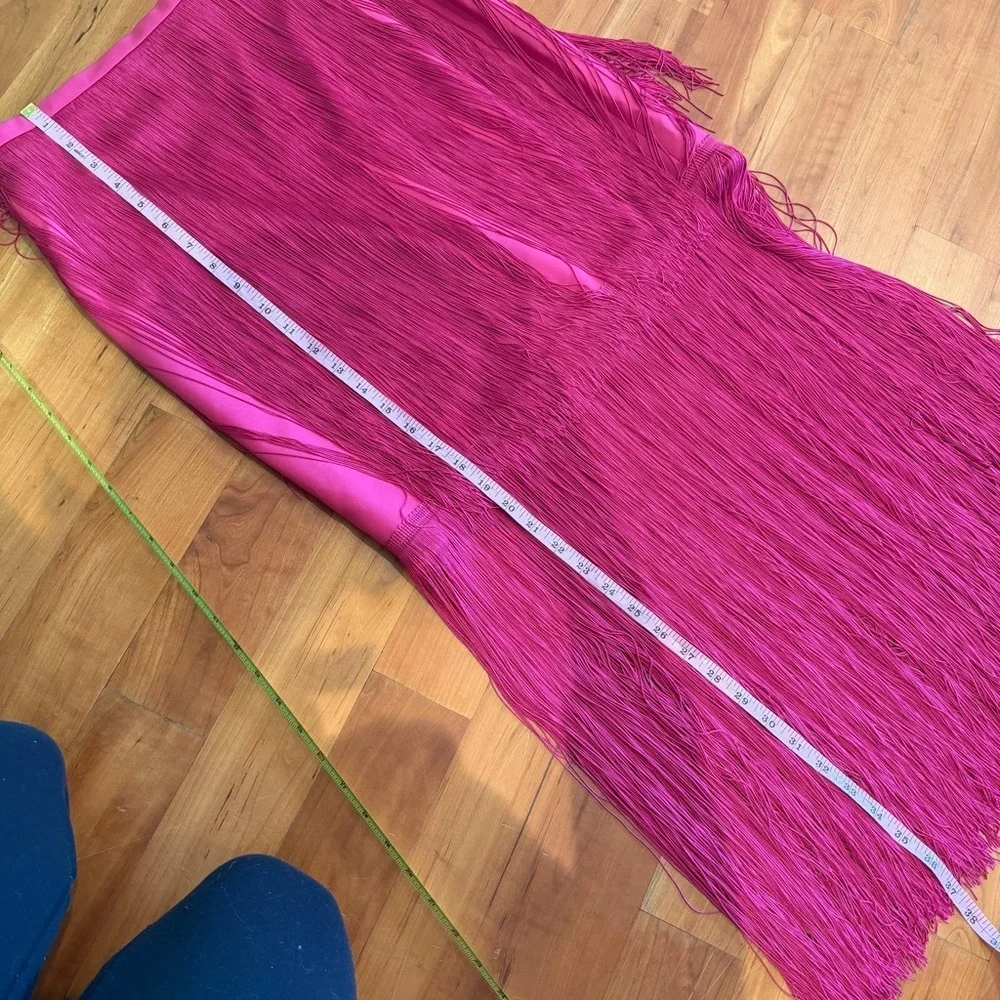 No Pise Le Grama Pink Fringed Maxi Sol Skirt - Size 6 - New with Tags NWT fringe